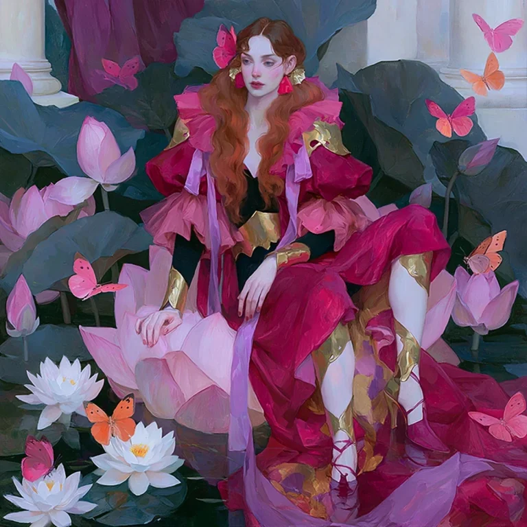 Girl on Lotus