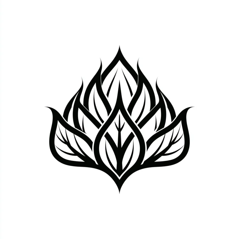 Symmetrical Hop Leaf Logo