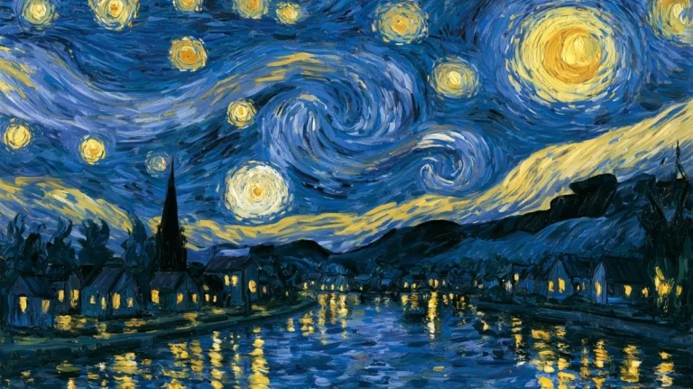 Village Under the Starry Sky