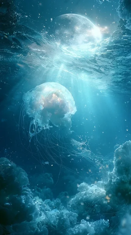 Deep Ocean Night Scene