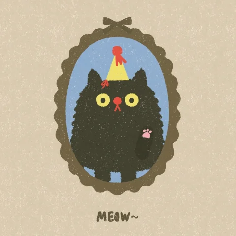 Cute Cat Illustration — Nano Banana 2 AI Prompt: ภาพวาดประกอบ 2 มิติ สไตล์วาดมือลายเส้นสีเทียนและสีชอล์ก (Hand-drawn 2D illustrat...