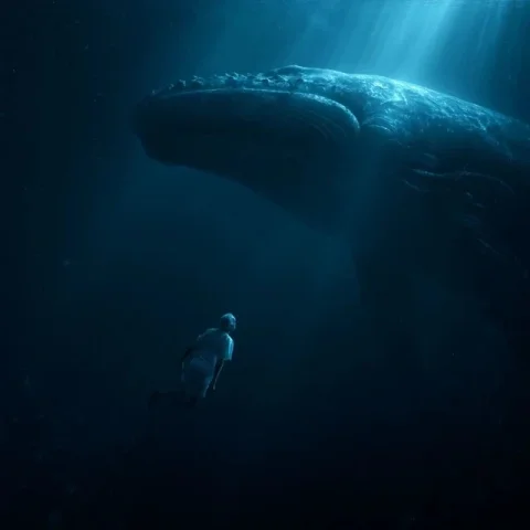 Midjourney Top Day #21 — Midjourney v6 AI Prompt: imagine prompt: A cinematic ultra wide underwater shot in the deep abyssal ocean...
