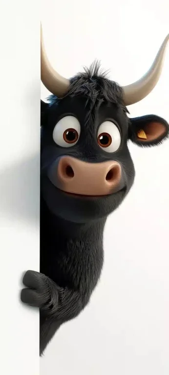 3D Pixar Cow Wall Poking