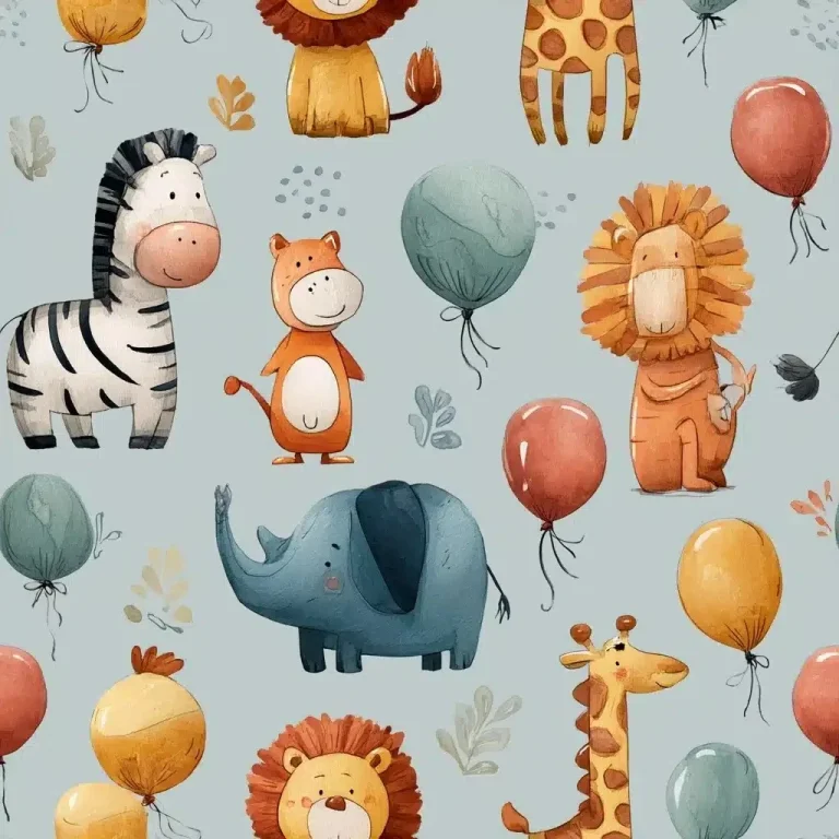 Hand-Painted Zoo Patterns