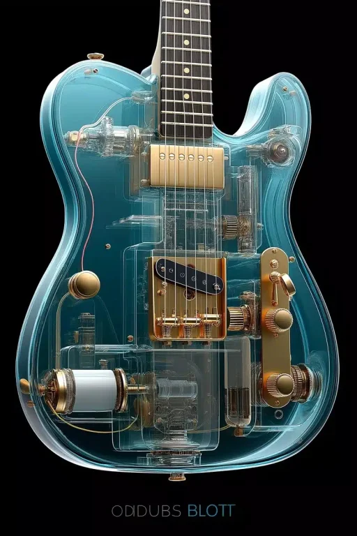 X-Ray Guitar Art Nouveau