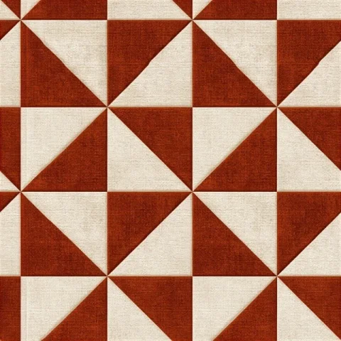 Modern Geometric Pinwheel Pattern — Nano Banana 2 AI Prompt: Modern geometric pinwheel pattern, four-point rotational design, alternating bur...