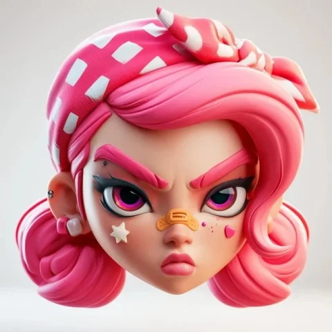 3D Floating Head — Nano Banana 2 AI Prompt: A highly detailed 3D stylized floating head of a [gender] [character type or vib...