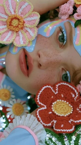 Dreamy Colorful Portrait of a Woman — Nano Banana 2 AI Prompt: a editorial photoshoot of a woman's face in a pastel dream , colors flowing from...
