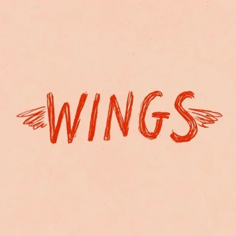 Minimalist Hand-Drawn Logo — Nano Banana 2 AI Prompt: A minimalist hand-drawn logo for "WINGS" in red and rose pink tones. Sketch styl...