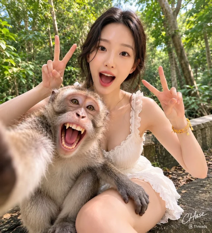 Social Media Post - Jungle Monkey Selfie Prompt