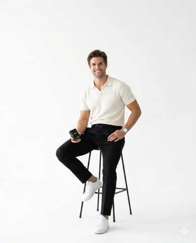 Minimalist Personal Branding Portrait — Nano Banana 2 AI Prompt: Create a full-body minimalist editorial portrait using the uploaded person's fac...