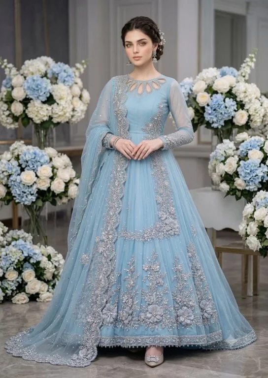 Pakistani Maxi Gown Fashion