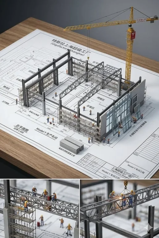 Infographic / Edu Visual - 3D Architectural Diorama Blueprint