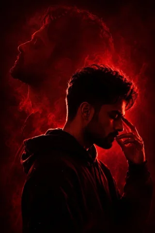 Red Noir Cinematic Identity Portrait — Nano Banana 2 AI Prompt: Use the uploaded image as the exact facial identity reference. Keep the same hai...