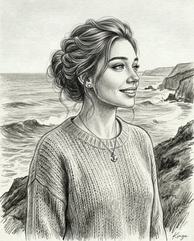 Vintage Graphite Pencil Portrait