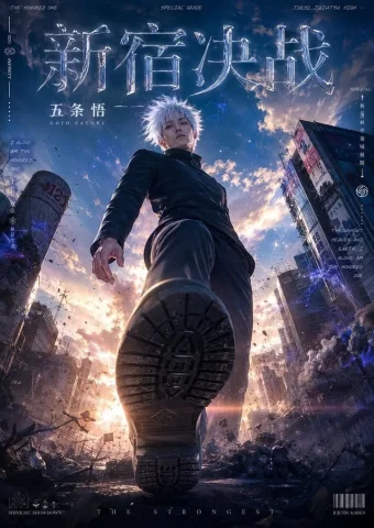 Live-Action Anime Movie Poster — Nano Banana 2 AI Prompt: “Ultra-cinematic Anime Live-Action Giant Perspective Poster” Main Character: [Go...