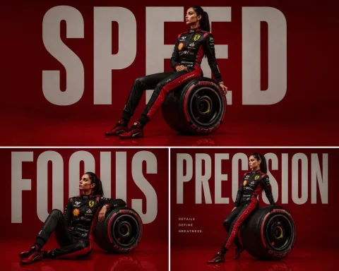 Luxury Formula 1 Triptych Poster — Nano Banana 2 AI Prompt: Luxury Formula 1 Editorial Triptych Poster. Three-panel luxury Formula 1 campaig...