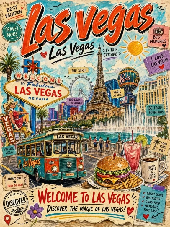 Vintage New York Travel Collage