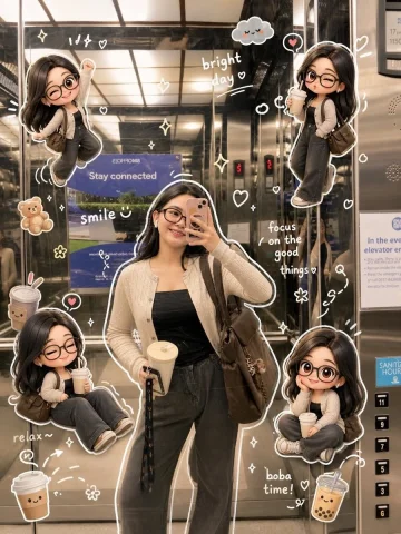 Doodle Aesthetic Social Media Photo Edit — Nano Banana 2 AI Prompt: Edit this photo into a cute Xiaohongshu/Pinterest style doodle aesthetic, keepin...