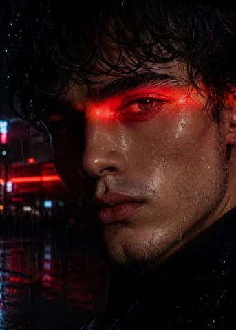Neo-Noir Close-up Portrait — Nano Banana 2 AI Prompt: Use the exact same face from the reference image and generate a Extreme close-up...