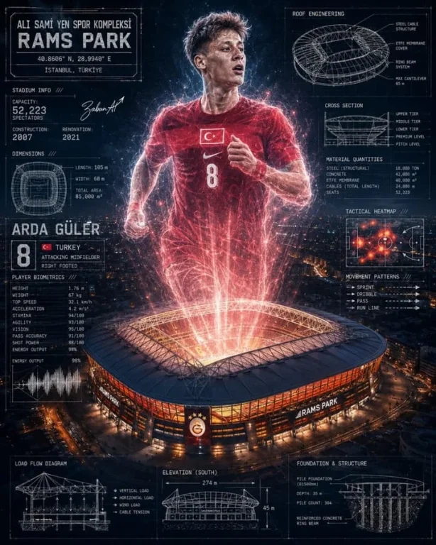 Rams Park Football Tech Poster
