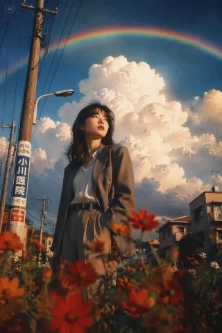 Japanese Cinematic Street Photography — Nano Banana 2 AI Prompt: Ultra-cinematic Japanese street photography, dreamy summer afternoon in a quiet...