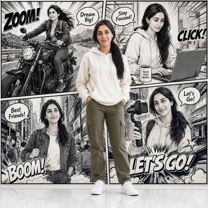 Hybrid Photo-Comic Illustration