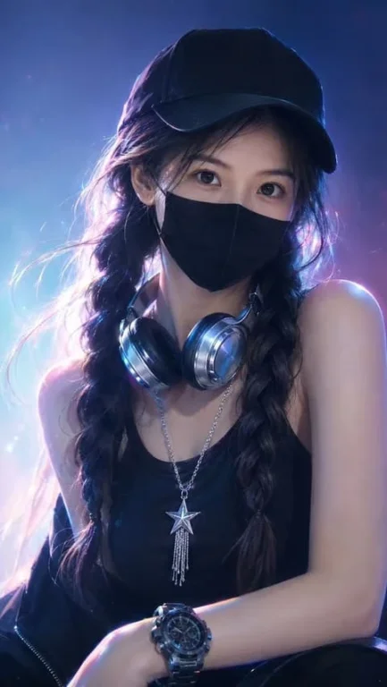 Neon Cyber Streetwear Portrait
