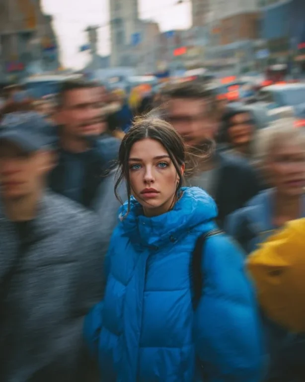 Cinematic Motion-Blur Street Portrait