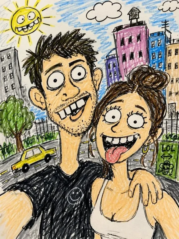 Funny Ugly Doodle Sketch