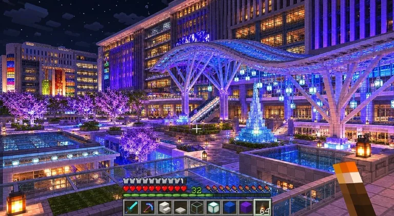 Blocky Night Plaza