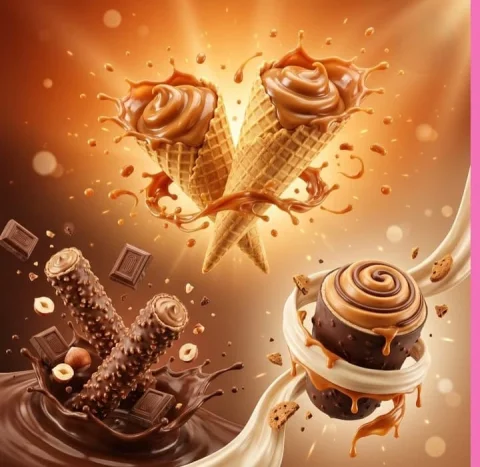 Premium Dessert Commercial Layout — Nano Banana 2 AI Prompt: {"master_prompt": {"global_settings": {"resolution": "8K UHD", "aspect_ratio": "...