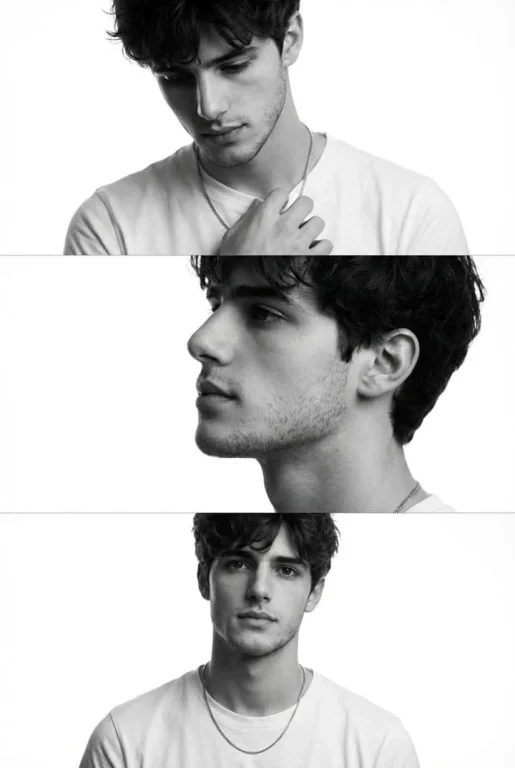 Black and White Fashion Editorial Triptych