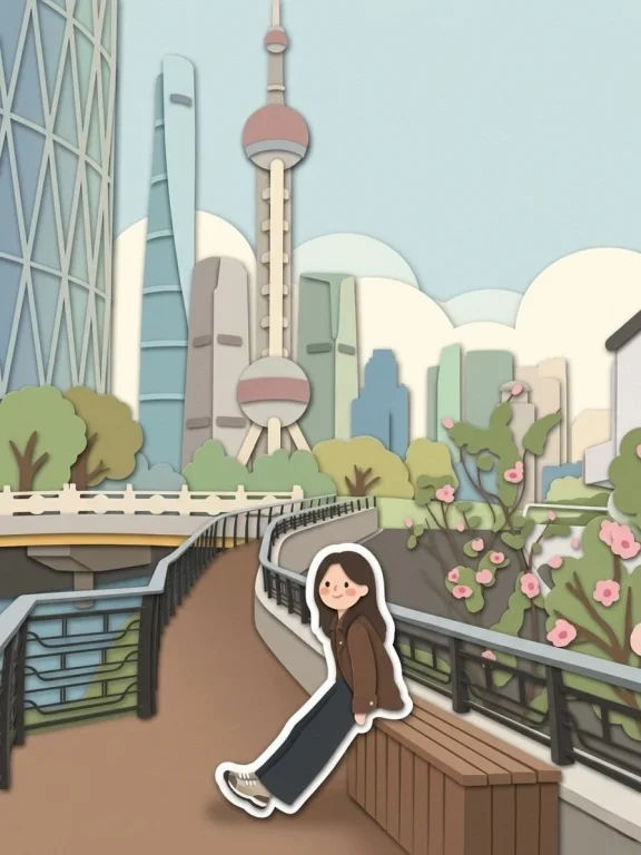 Paper-Cut Diorama Travel Sticker