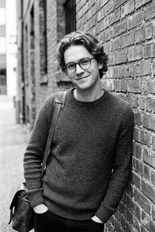Black and White Urban Male Portrait
