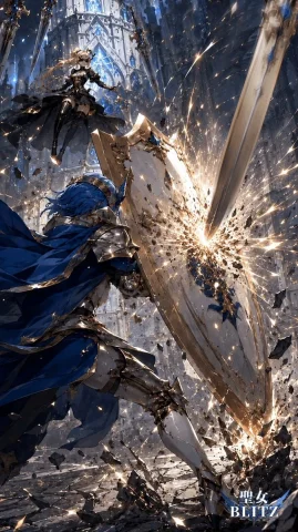 Gothic Cathedral Anime Battle — Nano Banana 2 AI Prompt: Create a vertical 2:3 high-impact anime fantasy battle illustration in an ornate...