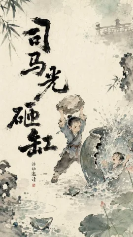 Chinese Ink Animation Poster Style — Nano Banana 2 AI Prompt: Design a visual poster with an Oriental ink animation temperament for 【Straw Bo...