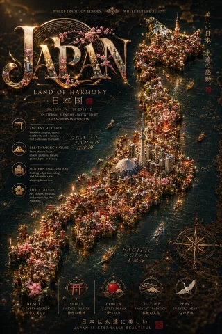Cinematic Fantasy Country Atlas — Nano Banana 2 AI Prompt: An ultra-premium cinematic fantasy atlas visualization of Italy, transformed int...