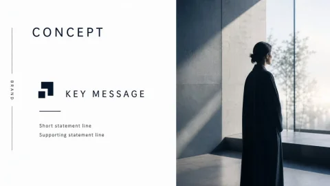 Minimal Luxury Brand Concept Slide — Nano Banana 2 AI Prompt: Goal: Create a minimalist luxury brand concept presentation cover slide for BRAN...
