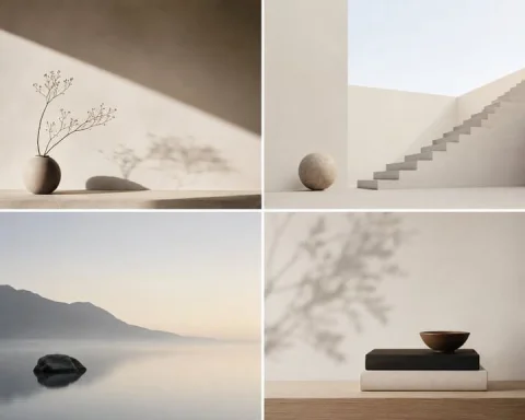 Minimal Concept Scene — Nano Banana 2 AI Prompt: Perfect for modern design and conceptual projects, this prompt creates serene an...