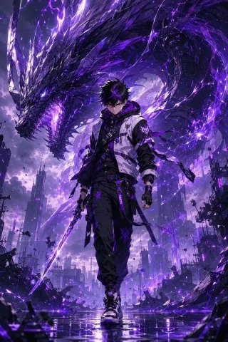 Epic Anime Guardian — Nano Banana 2 AI Prompt: A highly detailed prompt for creating an immersive anime worldview featuring a m...