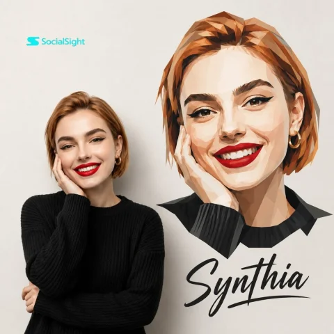 Geometric Studio Portrait — Nano Banana 2 AI Prompt: An ultra-realistic modern studio portrait featuring a subject posing beside a ge...