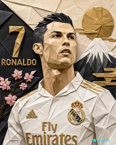 Origami Football Star — Nano Banana 2 AI Prompt: An intricate prompt for creating high-detailed origami paper art sculptures of f...