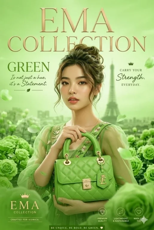 Green Fashion Magazine Cover