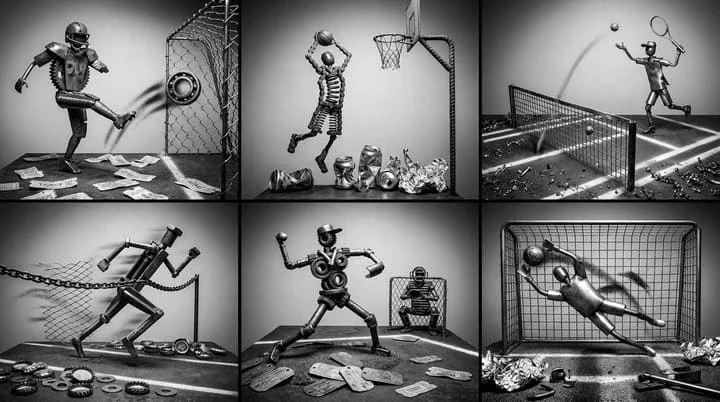Scrap Metal Sports Dioramas