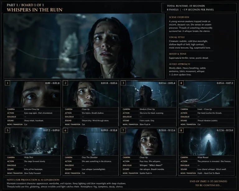 Ruin Whispers Storyboard