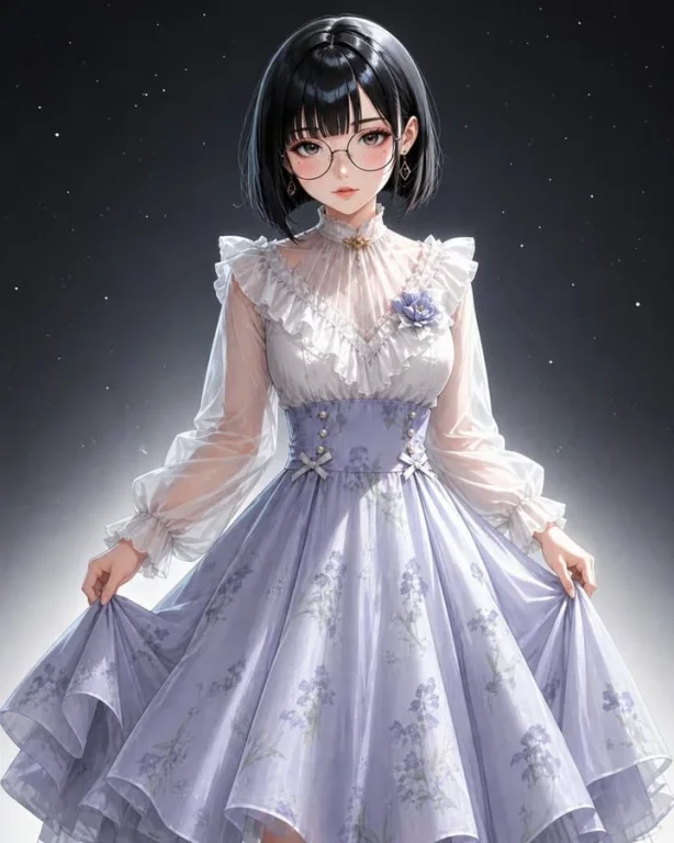 Powder Blue Lolita Dress Portrait