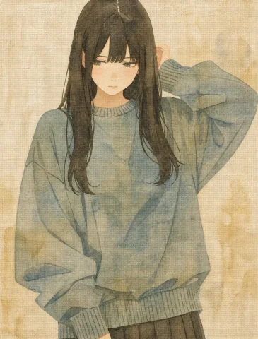 Botanical Plant Dye Canvas Painting — GPT Image 2.5 AI Prompt: このイラストを植物染料（葉・茎・花・実・根など）で描いた帆布のボタニカル絵画風に...