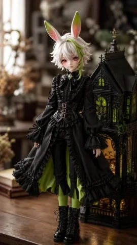 Character to Ball-Jointed Doll Conversion — GPT Image 2.5 AI Prompt: 画像のキャラクターをフォトリアルな繊細で美しい球体関節のドールにしてください, ド...