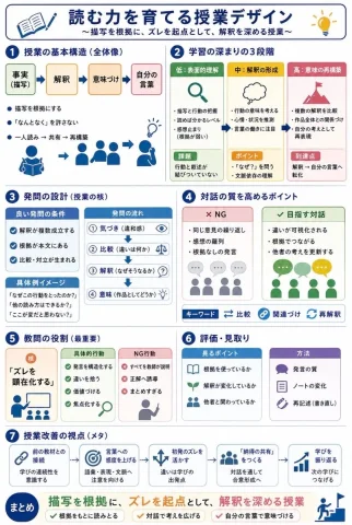 Japanese Reading Lesson Infographic — GPT Image 2.5 AI Prompt: Using REFERENCE_0 and REFERENCE_1 as messy handwritten study-note sources, conve...